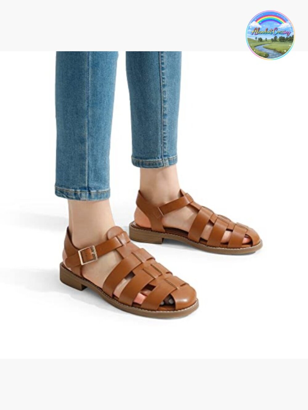 Fisherman Gladiator Braided Flat Sandal Woven Strappy Closed Toe Shoes - Picture 2 of 6